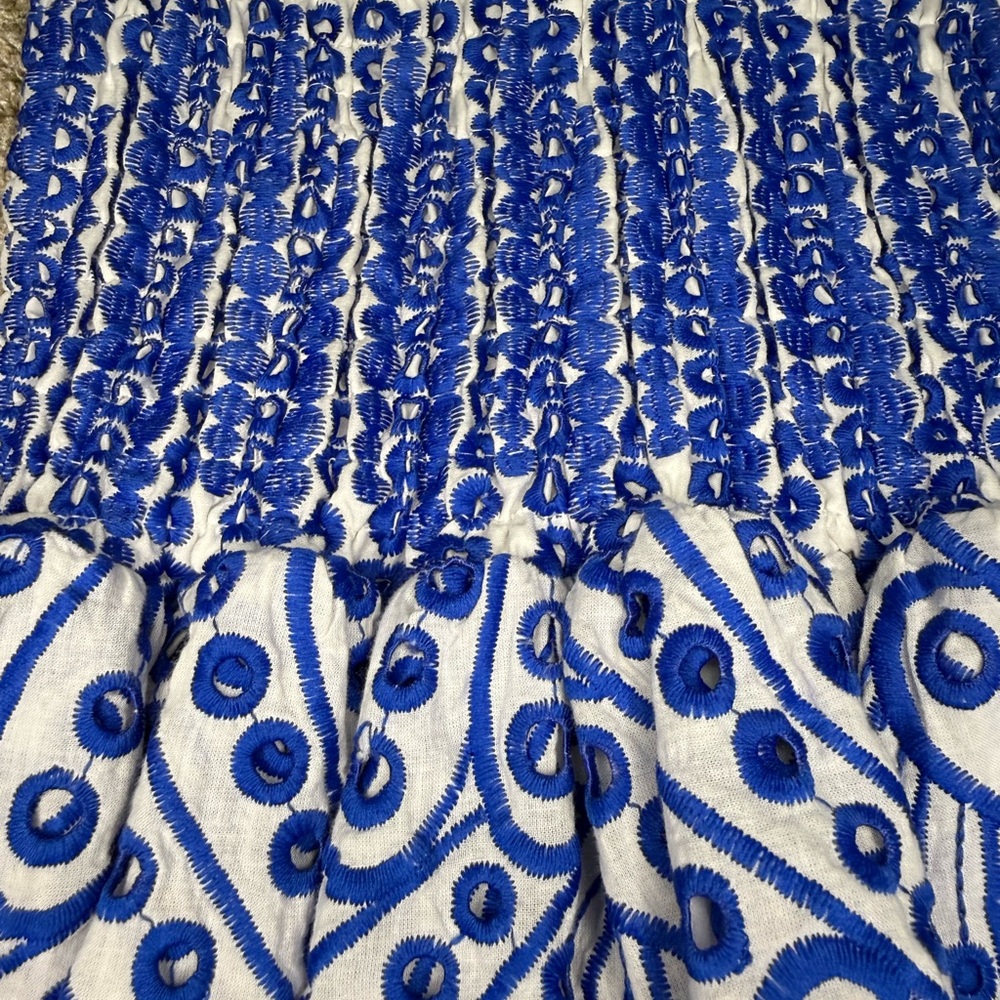 Blue and White Halter Dress - Picture 6 of 6